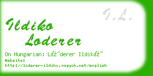 ildiko loderer business card